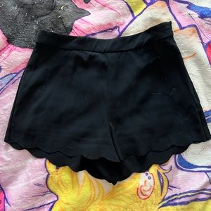 Divided Scalloped Shorts